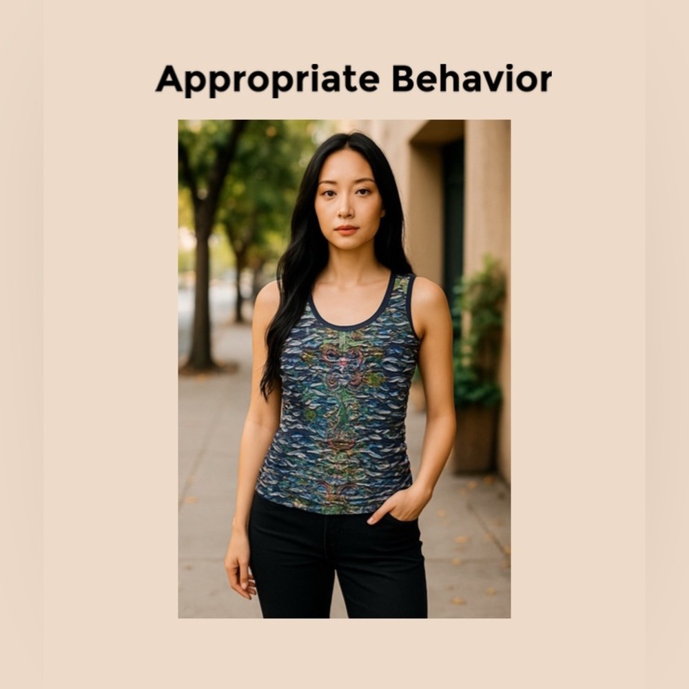 Appropriate Behavior Womens Sleeveless Casual Top Size Large